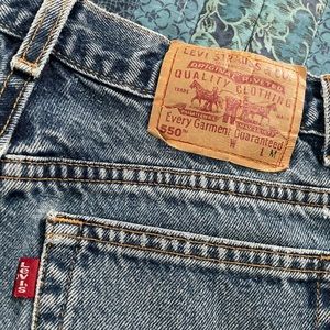 Levi's 550 Jeans Relaxed Fit Vintage Distressed High Waist Women's Size 16